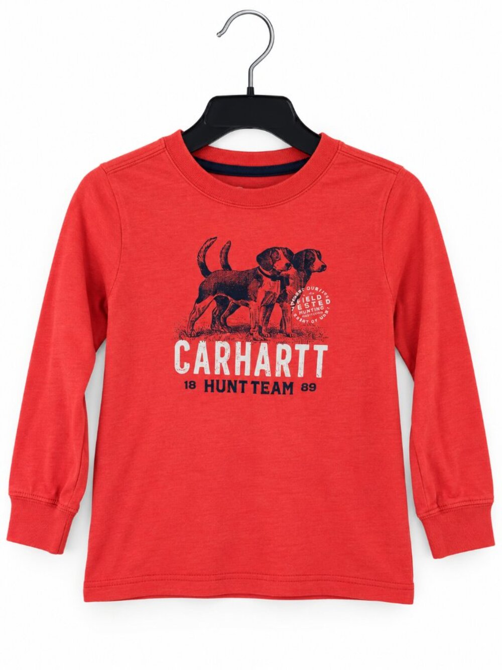 Carhartt Hunt Team Boys 3T Long Sleeve Hunting Dog Graphic Shirt Outdoors